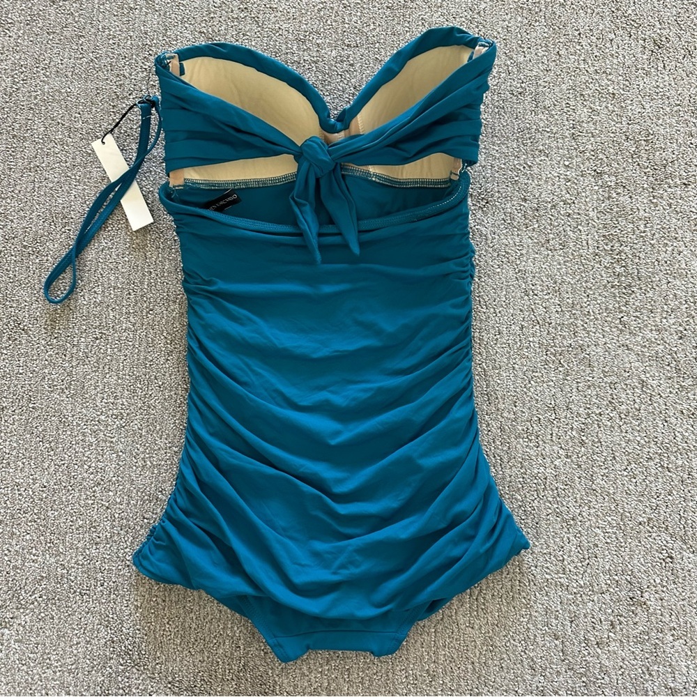 Carmen Marc Valvo Bandeau Swimdress Size 10 - Picture 3 of 6